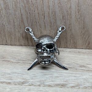 Silver Pirate Skull Pendant Men Accessories
